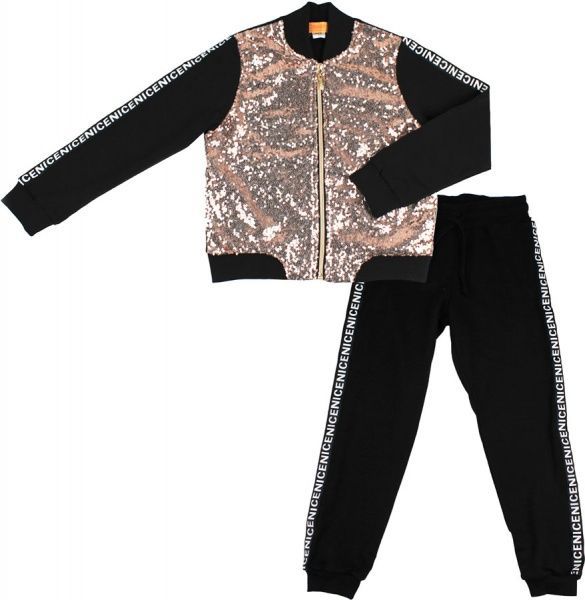 Спортивний костюм Danaya з паєтками р.146 чорний ШЯ19-137 