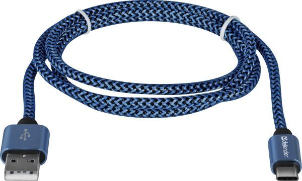 Кабель Defender USB Type-C 1 м синій (87817) 