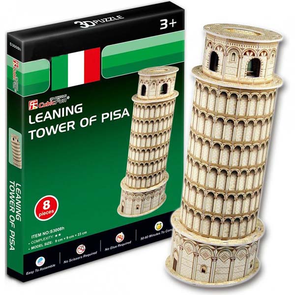 3D-пазл CubicFun Італія: Пізанська вежа міні-серія S3008h
