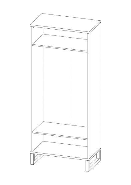 Шафа SOKME 2Д Барі вудкон/дуб гранж 