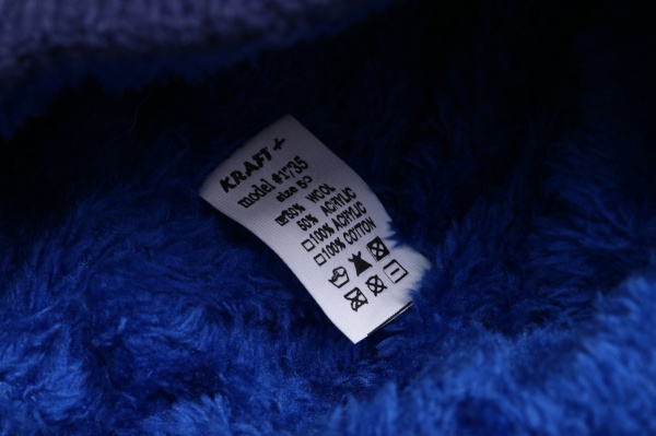 Шапочка детская для мальчика Kraft+ р.50-52 синий с голубым 1735 