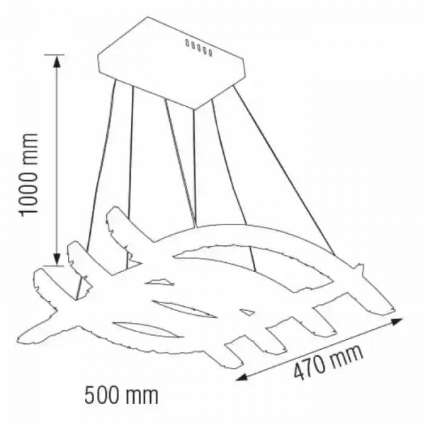 Люстра светодиодная HOROZ ELECTRIC Aviator 56 Вт хром 019-038-0056-010 