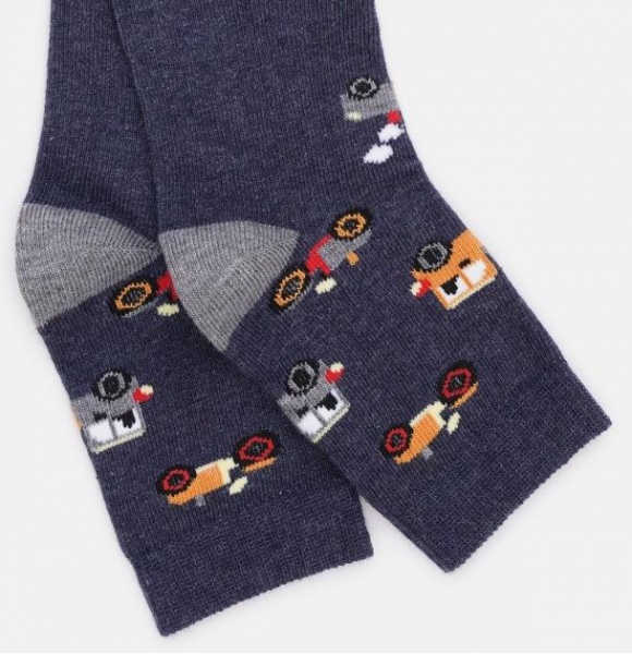 Носки детские для мальчиков Steven 138246 р. 23-25 меланж/джинс 