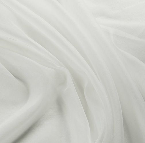 Ткань тюлевая ТК-Домашній текстиль ТОВ Батист однотонная с утяжелителем, молочный 315 см 