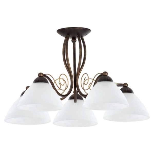 Люстра потолочная ALFA Inca 5xE27 старая медь 15695 