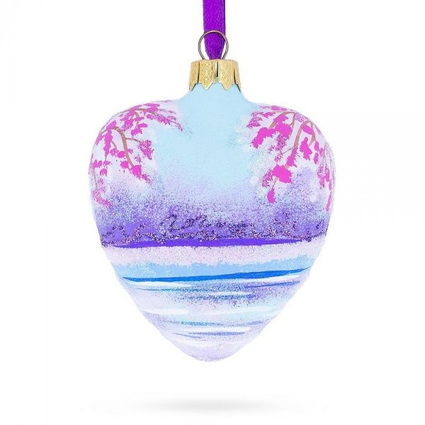 Ялинкова іграшка скляна Лебеді 9 см 