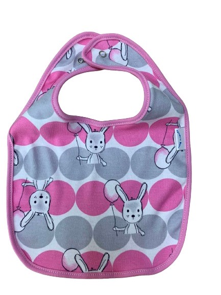 Слюнявчик Моя планета Розовые зайцы розовый Сл302-5 