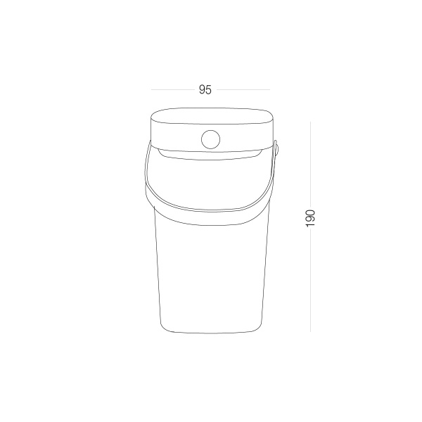 Ємність для зберігання KP-07 L T/WHITE