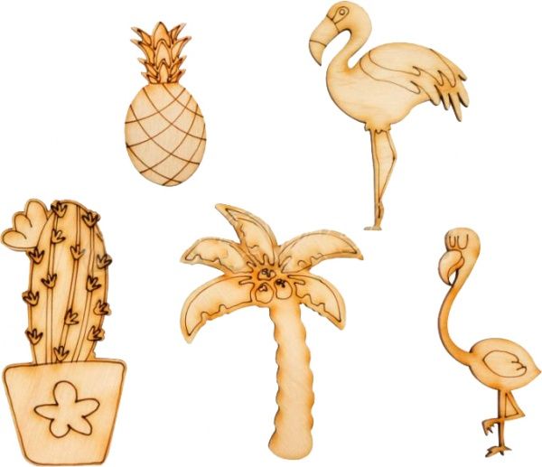 Набор для декорирования Жители тропиков 5 шт. 