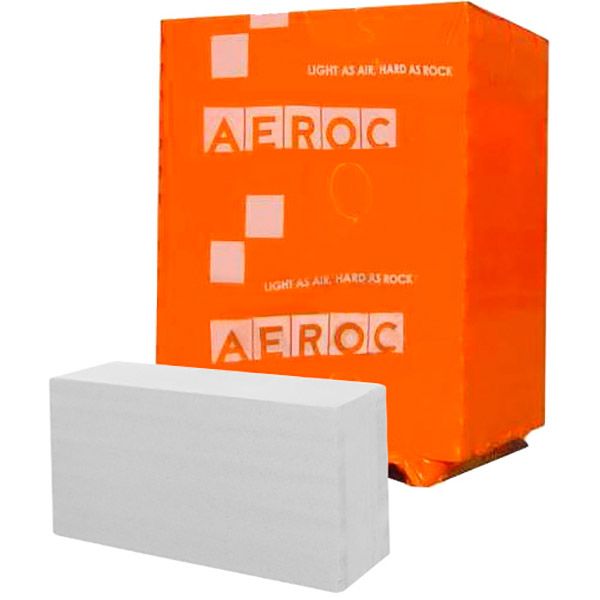 Газобетонный блок Aeroc 600x200x300 мм EkoTerm D-400 гладкий