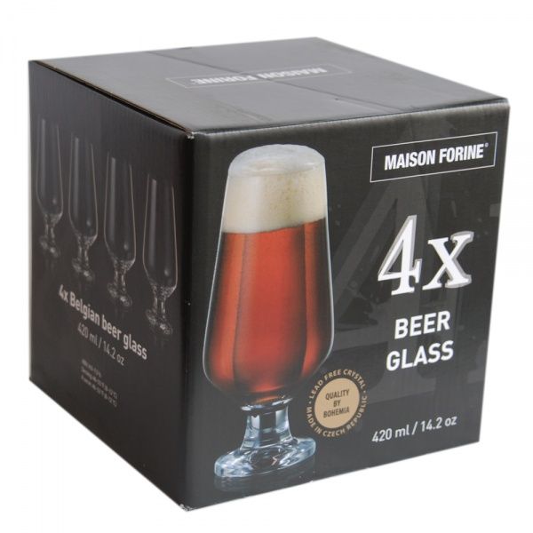 Набор бокалов для пива Belgian Beer 420 мл 4 шт. Maison Forine 