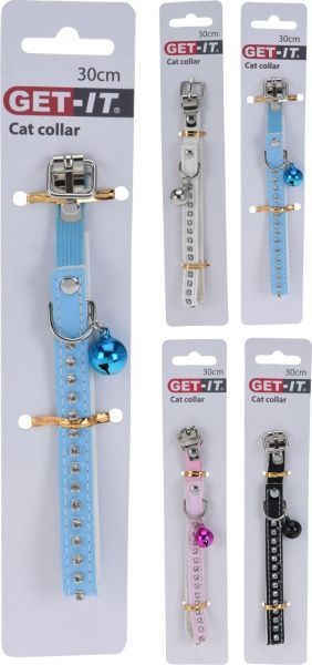 Ошейник для котов с колокольчиком 30 см в ассортименте