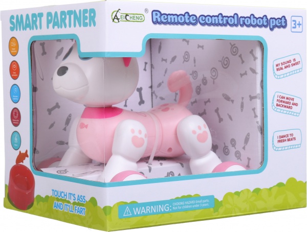 Інтерактивний робот Shantou Котик 22.5х17х18.5 см біло-рожевий 1086A