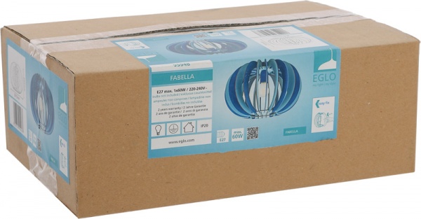 Світильник стельовий Eglo Фабела 1x60 Вт E27 синій 95948 