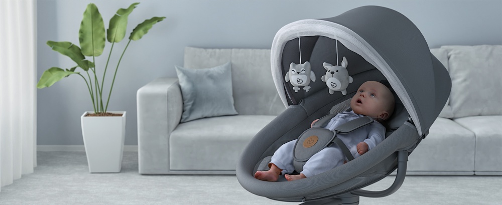 Укачивающий центр Babybond 79х69х58 см темно-серый PD-B05D