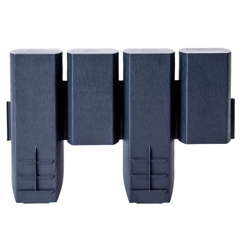 Огорожа Алеана для клумб і грядок 130х90х15 см (L-3,8 м) граніт