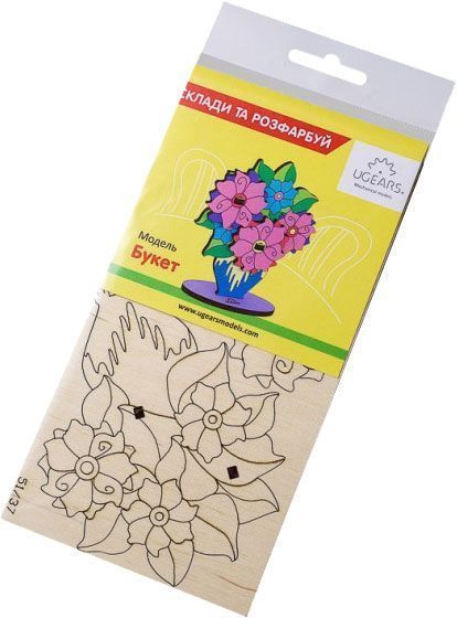 Раскраска UGEARS Букет