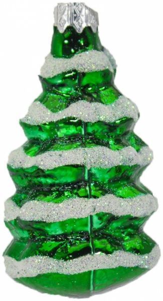 Елочная игрушка Ф-243 Зеленая елка 8 см  