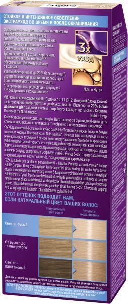 Крем-фарба для волосся Palette Intensive Color Creme (Інтенсивний колір) 12-11 (ci12) льодяний блонд 110 мл