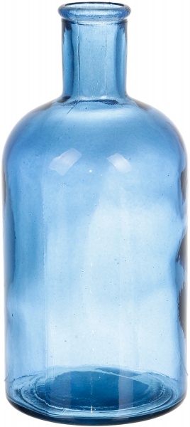 Ваза стеклянная San Miguel RETRO 675 мл 19,5 см голубая эмаль 