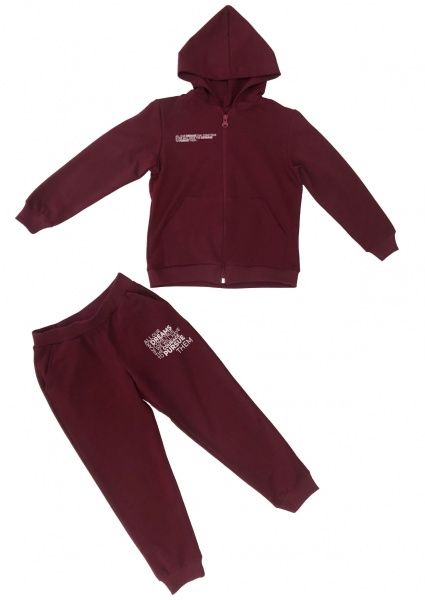 Спортивний костюм Roksana для дівчинки №0027/32196 р.134/140 бордовий 