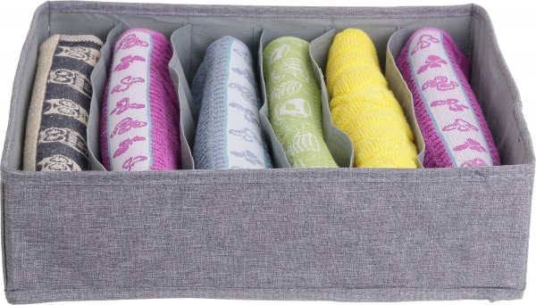 Органайзер для белья SO04117-1 London темно-серый 6 секций 90x320x320 мм