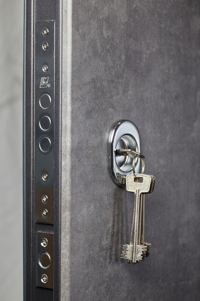 Дверь входная Министерство дверей Престиж 297 мрамор темный / белый 2050х860 мм левая