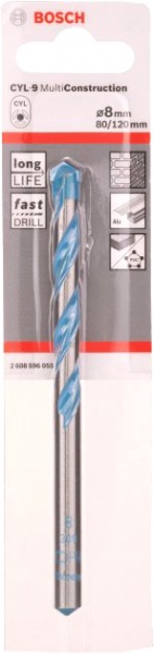 Свердло універсальне Bosch Multi Construction 6х100 мм 1 шт. 2608596053