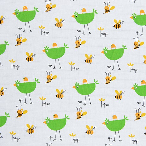 Пеленки Моя планета муслин 75x100 см белый с принтом К150 