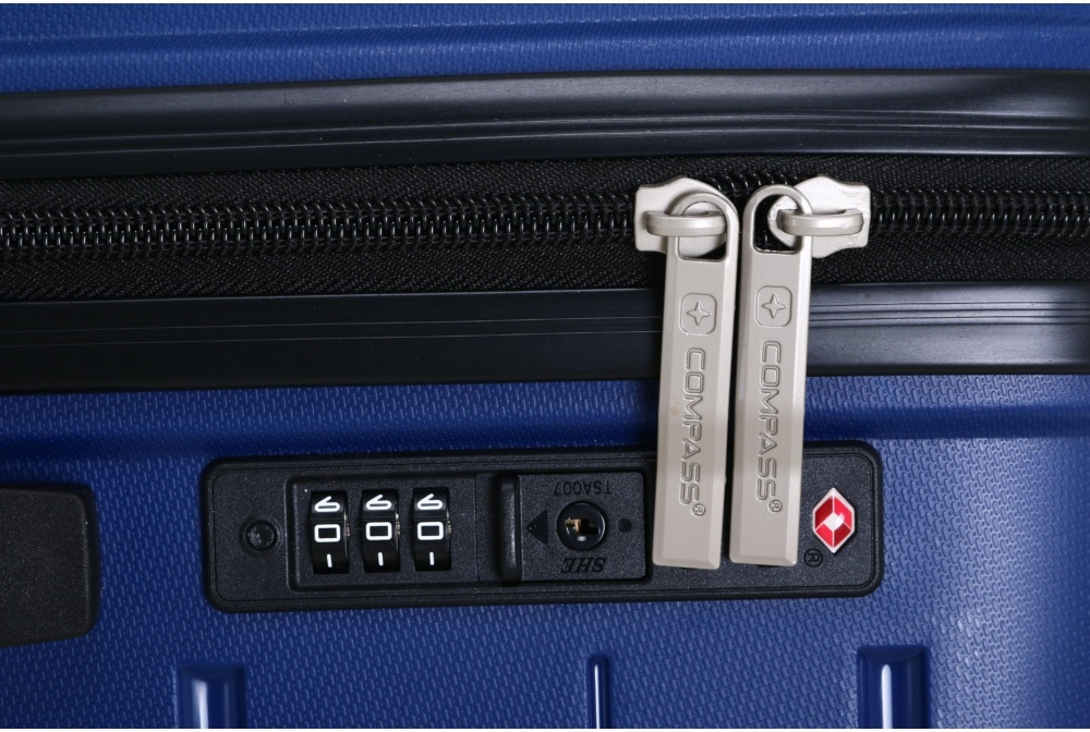 Валіза Compass №XY007 M 59 л синій 60x41x24 см