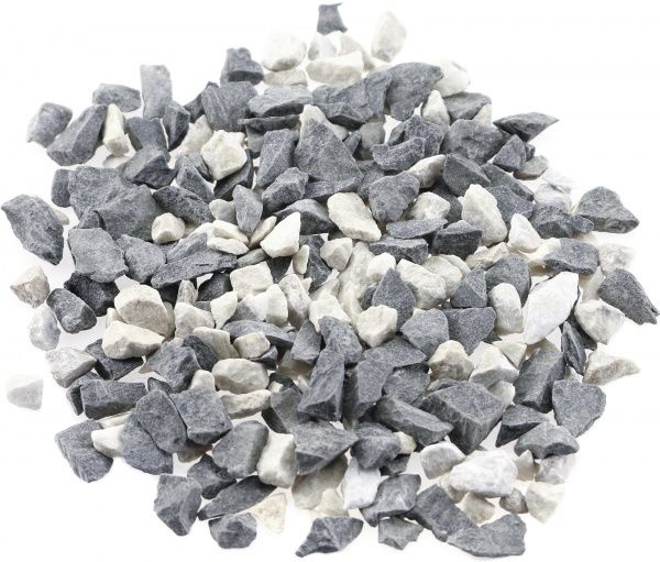 Ґрунт для акваріума Nechay ZOO середній чорно-білий 5-10 мм 10 кг