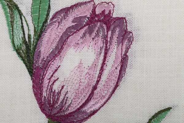 Комплект серветок Едельвіка «Тюльпани рожеві» 61-19/00 32x32 см лляний 