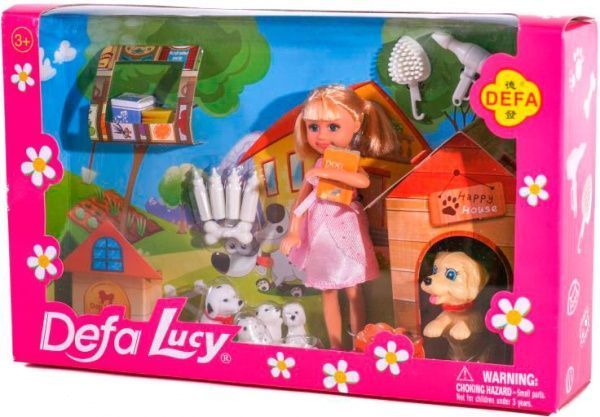 Лялька Defa 8281 собачки тарілка пляшечки кісточки В асортименті