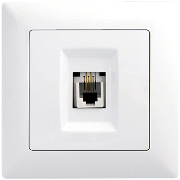 Розетка Gunsan Visage телефонна біла