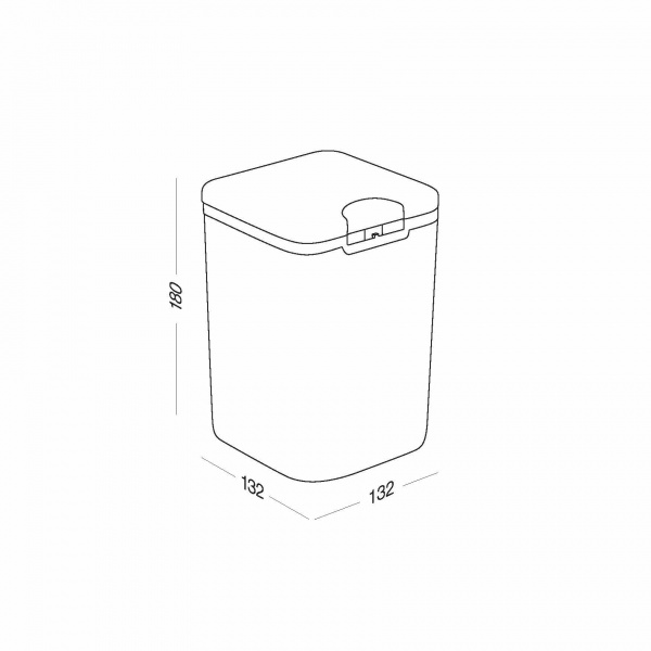 Відро для сміття MVM BIN-06 2 л антрацит