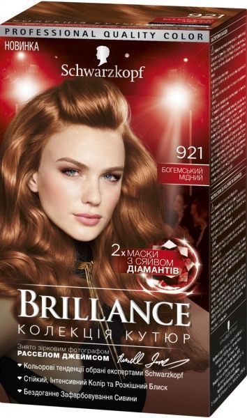 Крем-фарба для волосся Brillance Brillance №921 богемський мідний 142,5 мл
