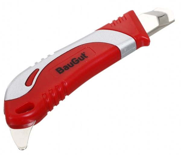 Нож канцелярский BauGut 18 мм с открывалкой банок XD-907