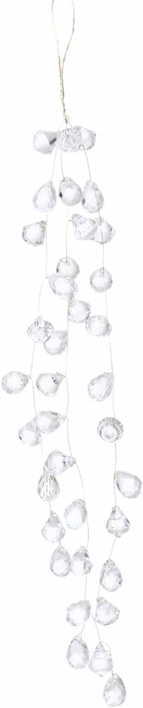 Гілочка декоративна з акриловими прозорими каплями 36 см