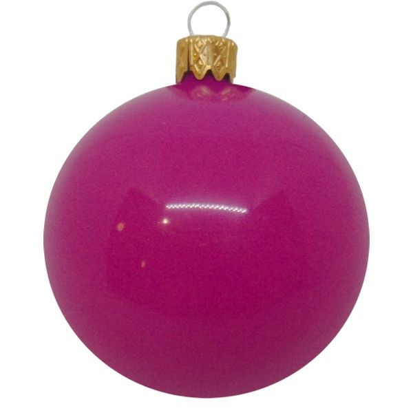 Шар новогодний d80 АХ16 0241 фуксия