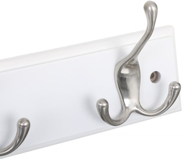 Вешалка для одежды IV тип 1+2 никель/белый