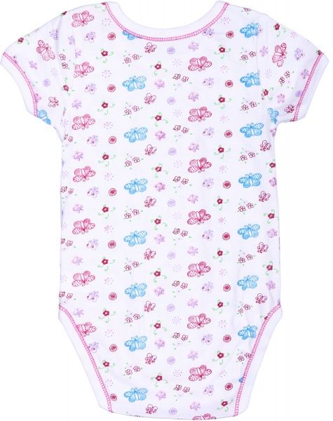 Боди для девочки Фламинго 44 159-127 р.74 белый с рисунком 