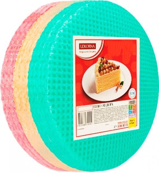 Коржи вафельные ЛЕКОРНА Радуга 140г (4820143331160)