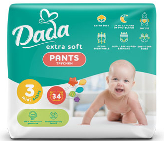 Підгузки-трусики Dada Extra Soft 3 Midi (6-11 кг) 34 шт.