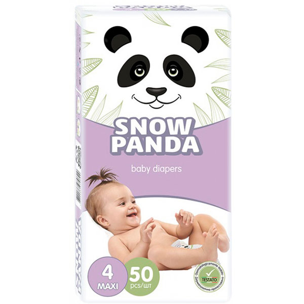 Підгузки Сніжна Панда дитячі Maxi 7-18 кг 50 шт.