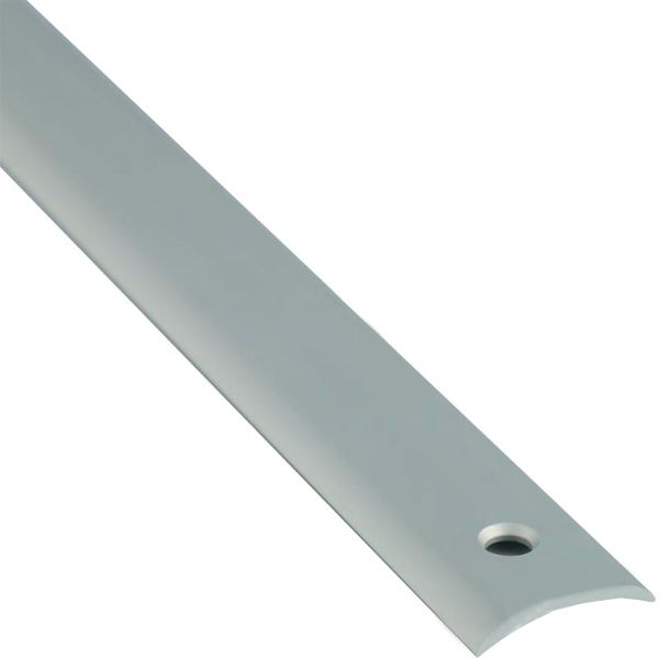 Порожек алюминиевый анодированный Braz Line гладкий с отверстиями 20x900 мм серебро
