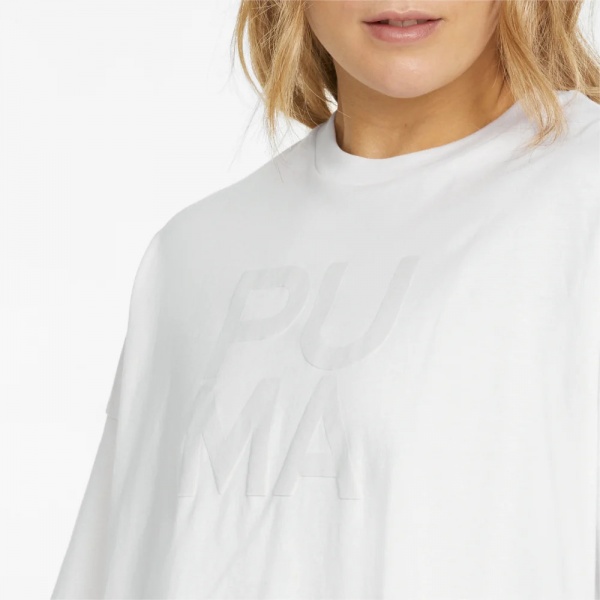 Футболка Puma INFUSE BOXY GRAPHIC TEE 53684172 р.S білий