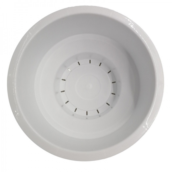 Горшок Serinova з дренажом на ножках UFO N1 круглый 2 л кремовый (ALY601 white) 