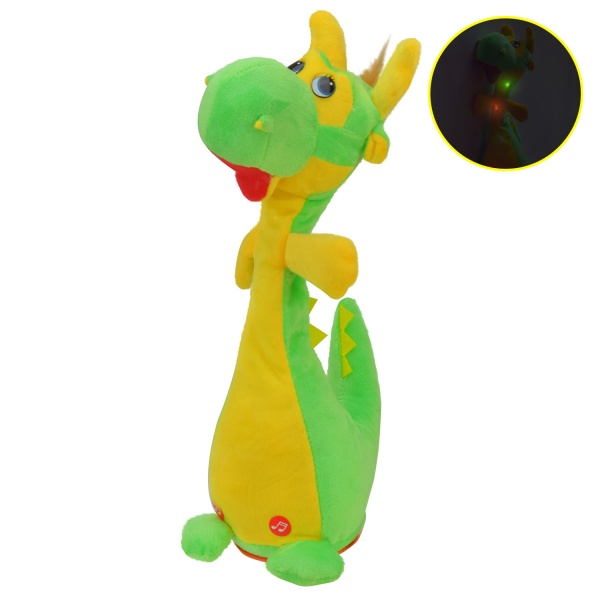 Игрушка мягкая интерактивная Shantou Дракон-повторюшка K4109