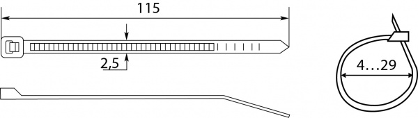 Стяжка Аско-Укрем CHS 120х3 белый 