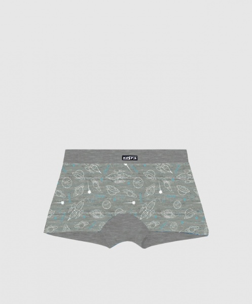 Трусики-боксеры для мальчиков KOSTA р.110–116 серый меланж 2461-10 